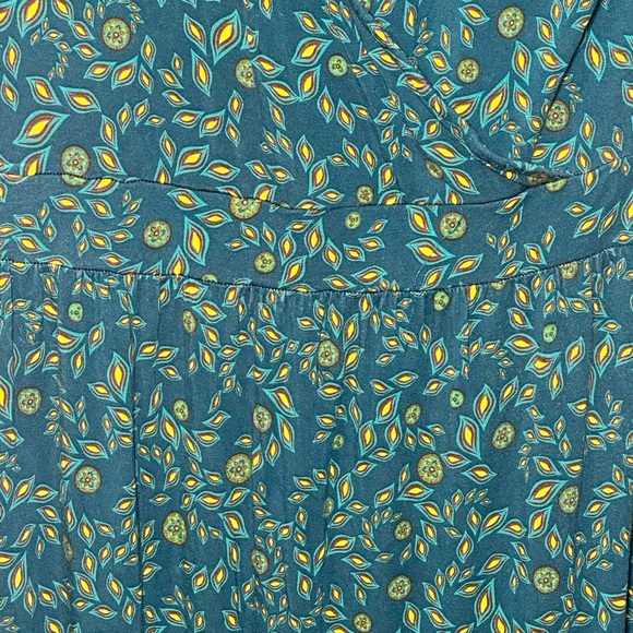 41 Hawthorn Maxi Floral Bohemian Short Sleeve V Neck Empire Waist Size Medium - Picture 3 of 5